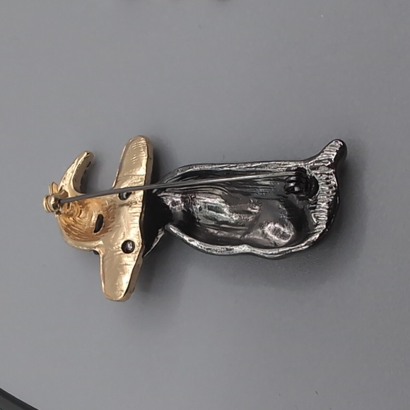 NWOT Statement Halloween Jewelry Black Cat Brooch with Black Cat Earrings - Picture 7 of 9